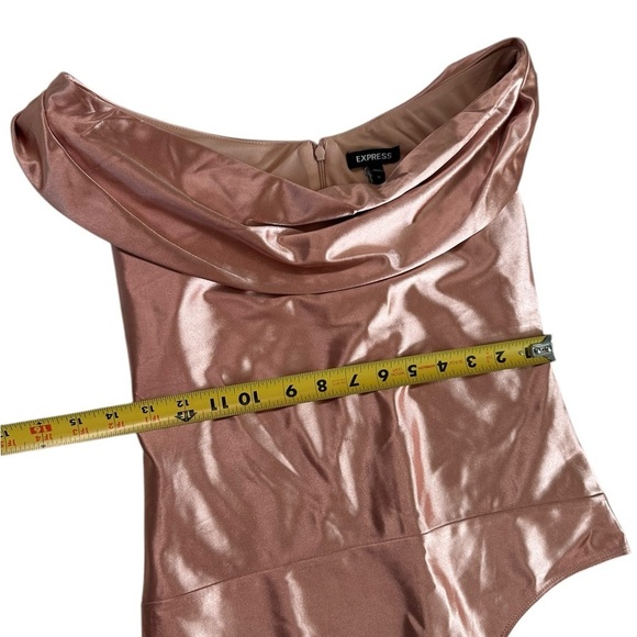 Express Satin Off the Shoulder Thong Bodysuit Size XS - Picture 7 of 17